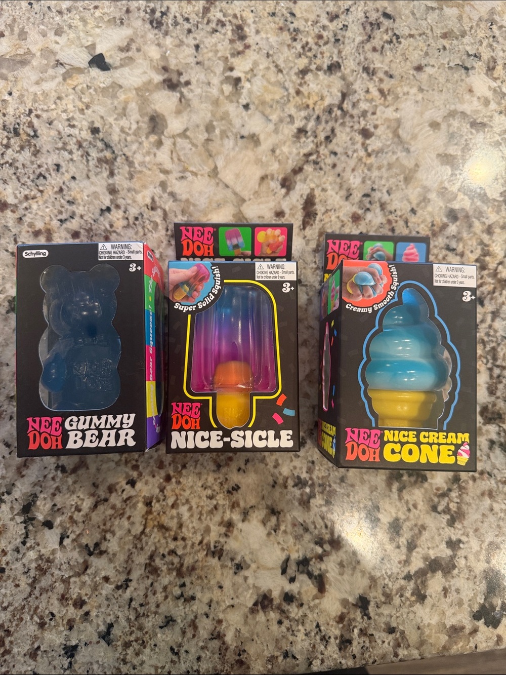Needoh bundle - Blue Gummy Bear,  Nice-Sicle & Blue Nice Cream Cone